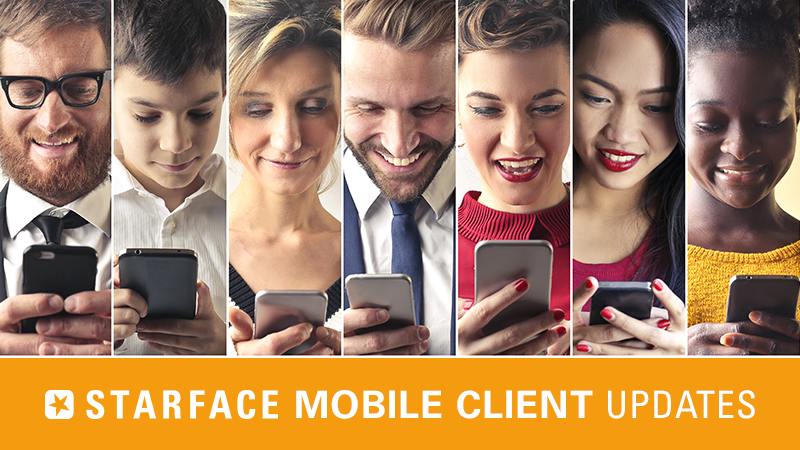 updates des starface mobile clients