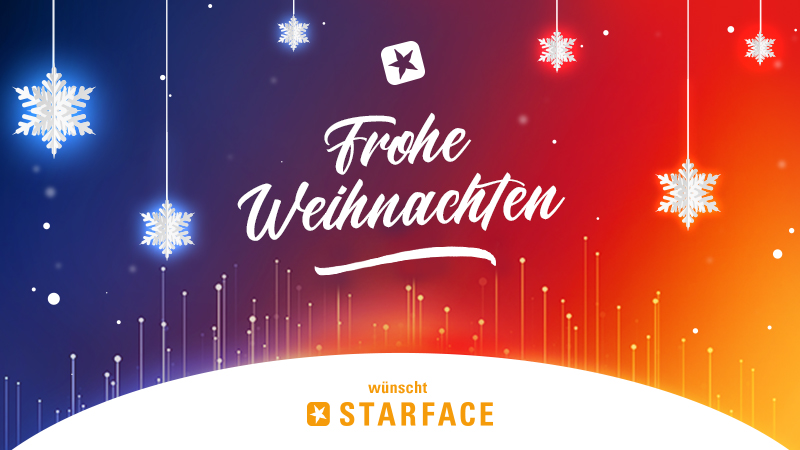 STARFACE wünscht frohe Weihnachtsfeiertage und einen guten Start in ein glückliches und gesundes Jahr 2022.