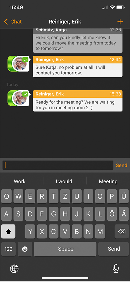 starface mobile app ios chat