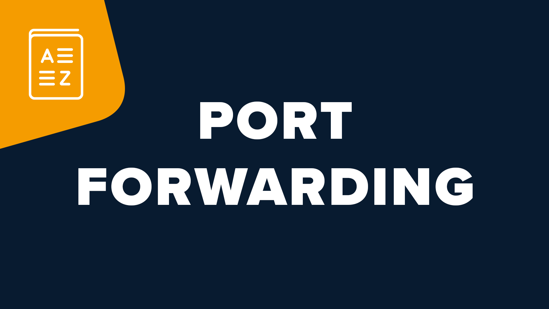 port forwarding glossareintrag